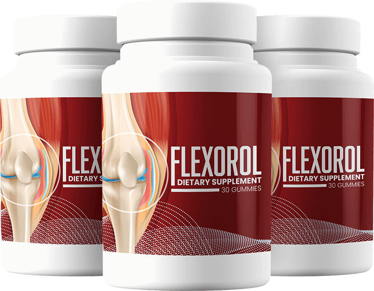 Flexorol natural joint support supplement three-bottle pack